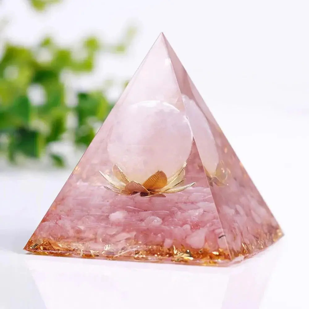 Orgonite "Ckakra du coeur " en Quartz Rose MaPierreDeProtection®