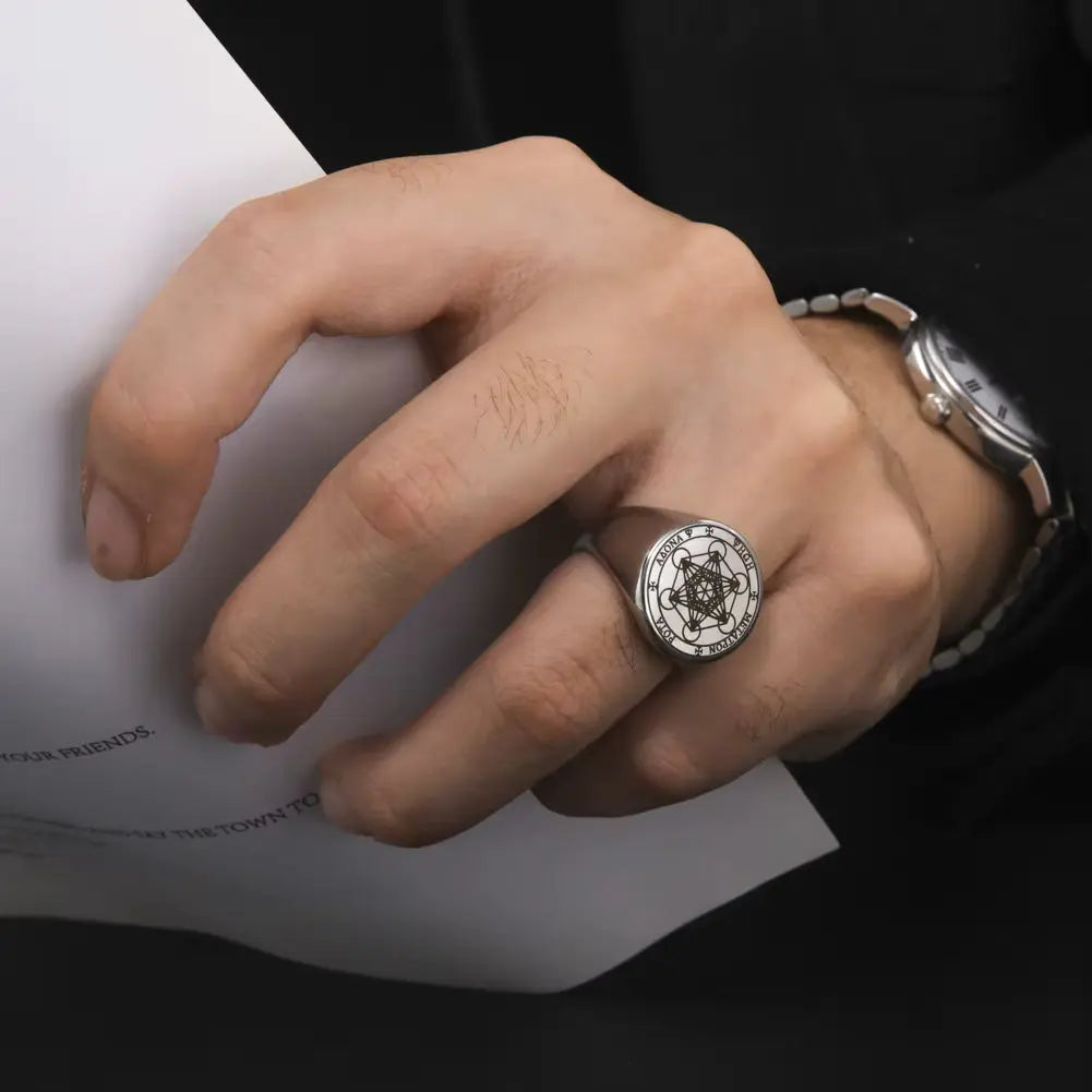 Bague cube Métatron ref 01