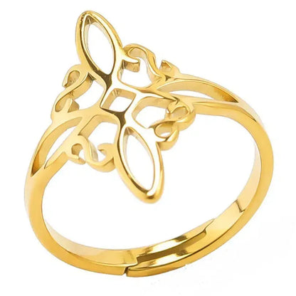 Bague ajustable noeud de sorcière (Wiccan) ref 01