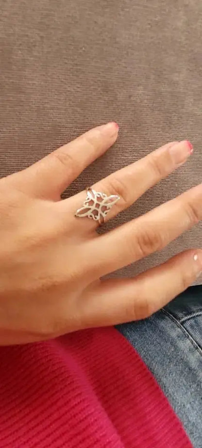 Bague ajustable noeud de sorcière (Wiccan) ref 01