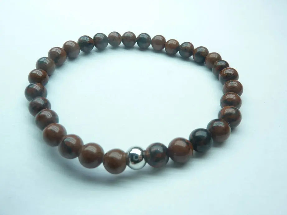 Bracelet Obsidienne Acajou