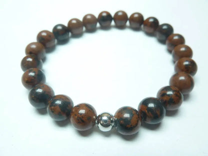 Bracelet Obsidienne Acajou 