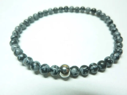 Bracelet obsidienne neige 