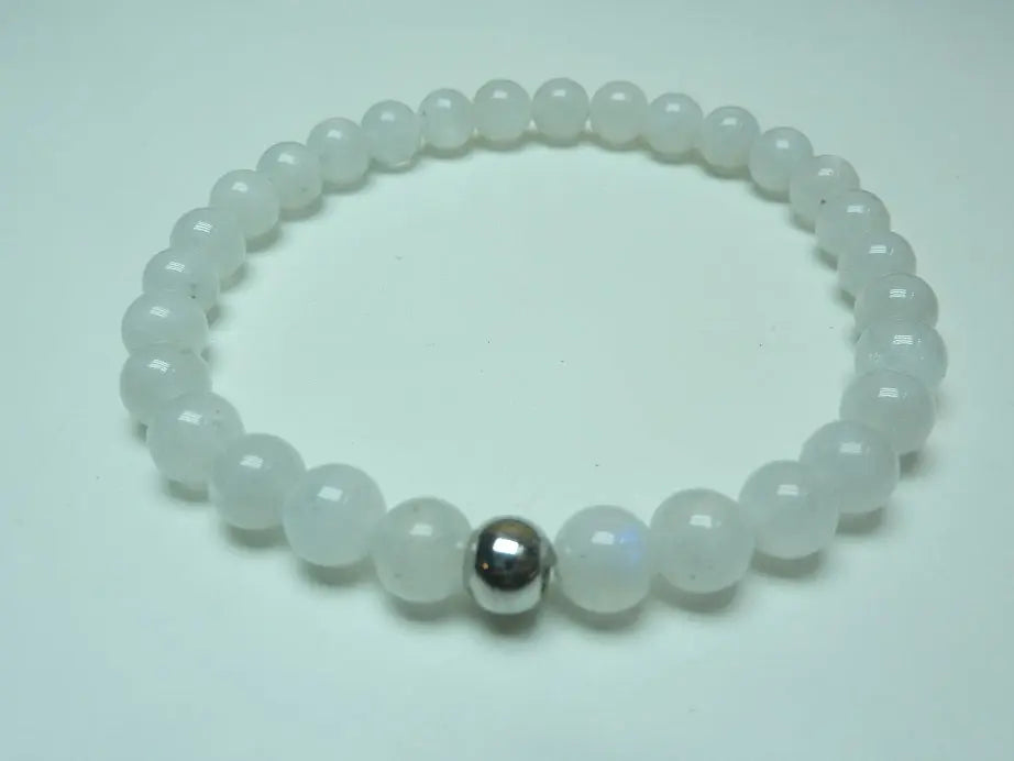 Bracelet pierre de lune 6 mm