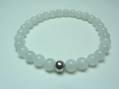 Bracelet pierre de lune 6 mm