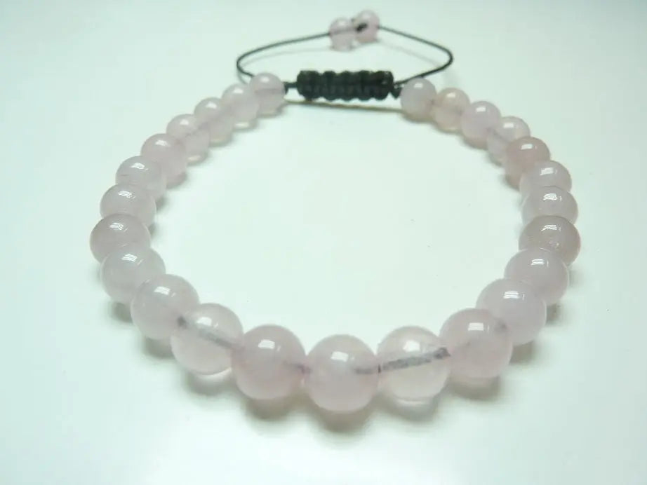 Bracelet réglable quartz rose
