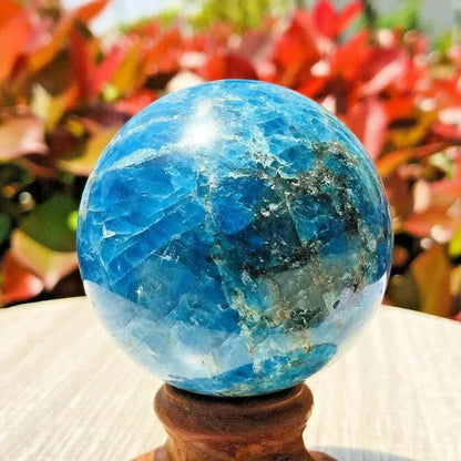 Apatite bleue Sphère MaPierreDeProtection®