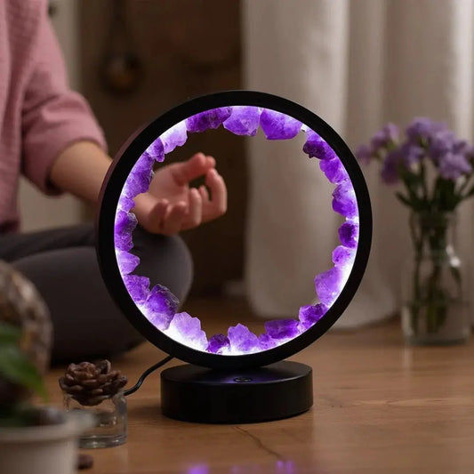 Lampe "Cercle de serenité" en Améthyste MaPierreDeProtection®