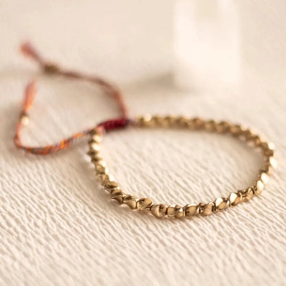 Bracelet Tibétain en Perles de Cuivre