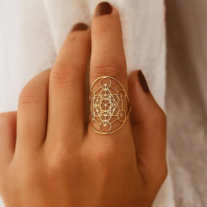 Bague réglable cube de Métatron