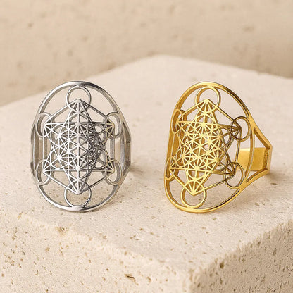 Bague réglable cube de Métatron