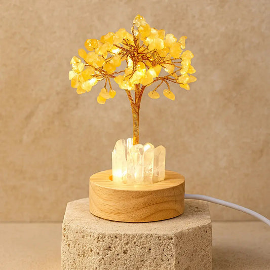 Arbre Lumineux "Joie & Abondance" en Citrine MaPierreDeProtection®