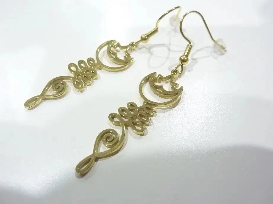Boucles d'Oreilles Lotus Unalome