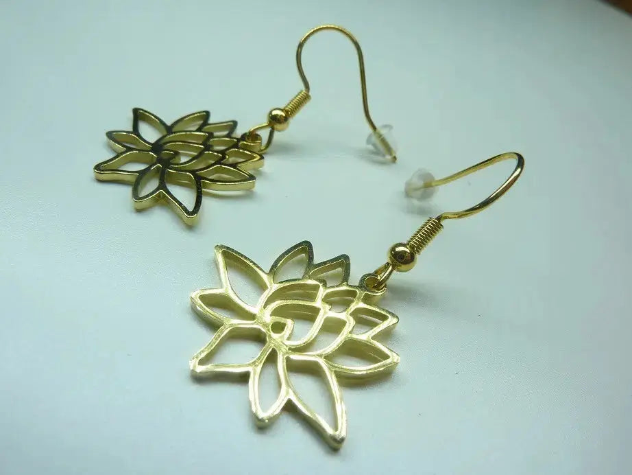 Boucles d’oreilles fleur de Lotus