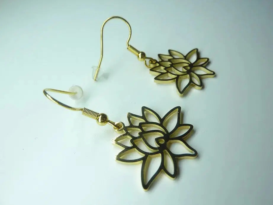 Boucles d’oreilles fleur de Lotus