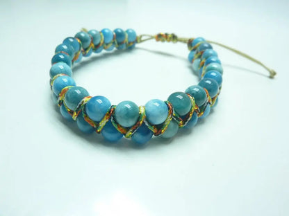 Bracelet réglable Apatite bleue mapierredeprotection