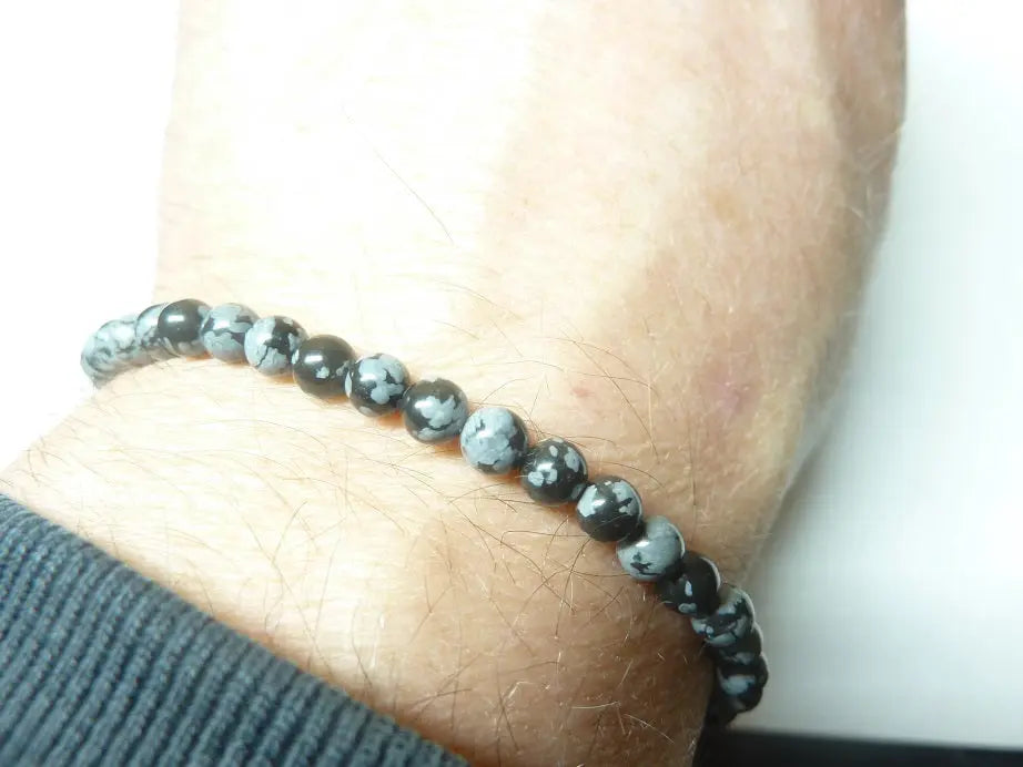 Bracelet en Obsidienne neige mapierredeprotection