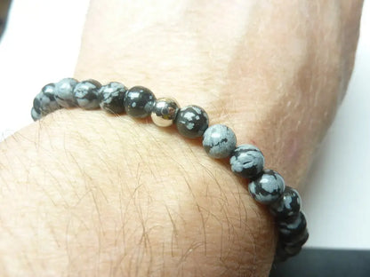 Bracelet en Obsidienne neige mapierredeprotection