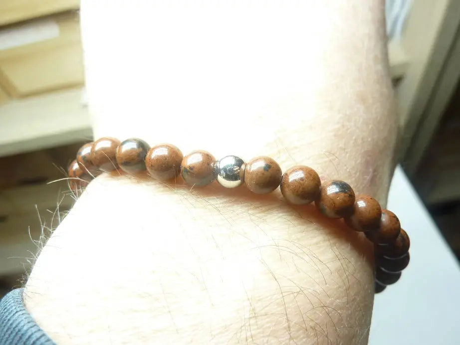 Bracelet en Obsidienne Acajou mapierredeprotection