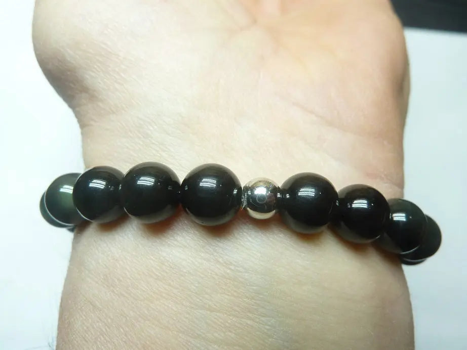 Bracelet Obsidienne oeil céleste mapierredeprotection