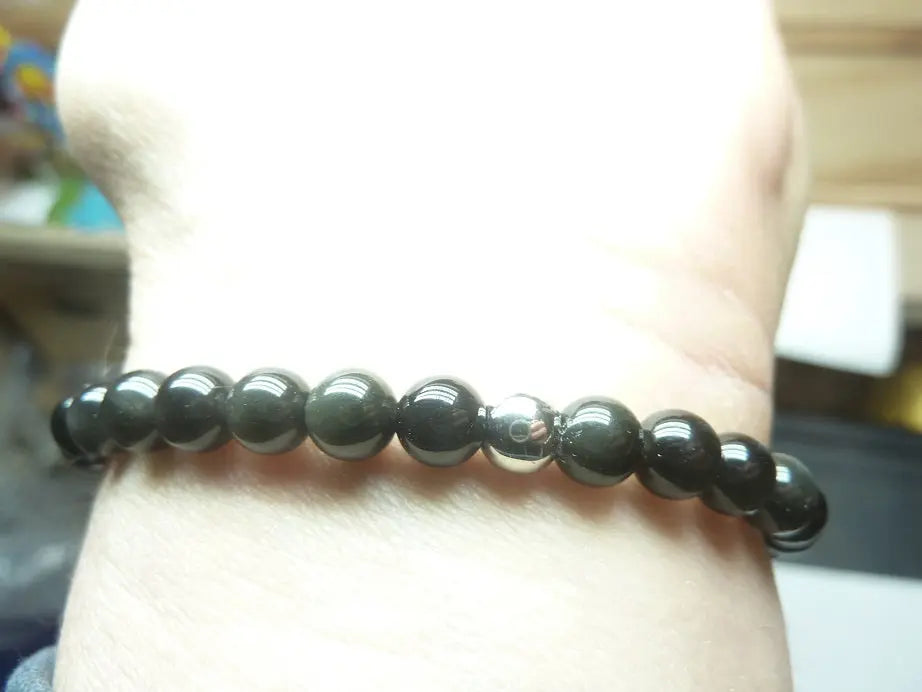 Bracelet Obsidienne oeil céleste mapierredeprotection