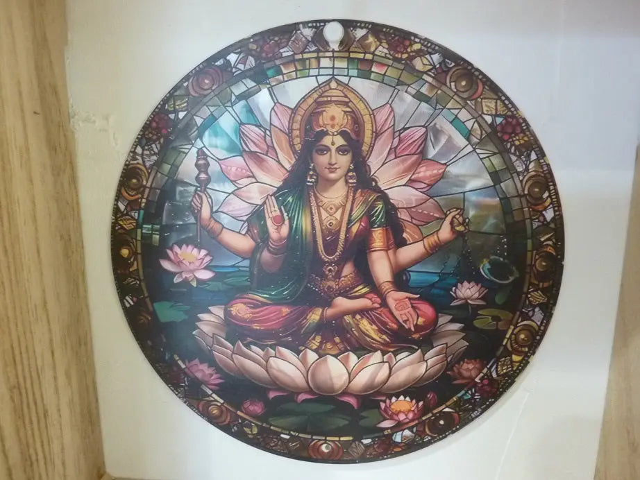 Lakshmi plaque en métal ref 01 mapierredeprotection