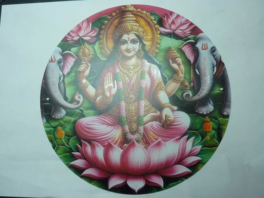 Lakshmi plaque en métal ref 02