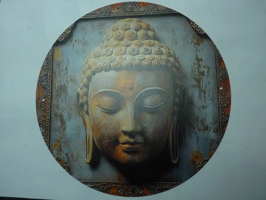 Bouddha plaque en métal