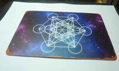 Cube de Métatron - Plaque en Métal