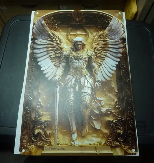 Archange Michael plaque en métal ref 04
