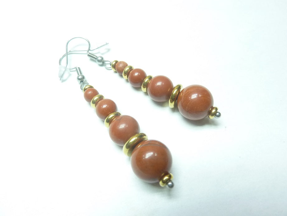 Boucles d'oreilles Jaspe rouge MaPierreDeProtection®