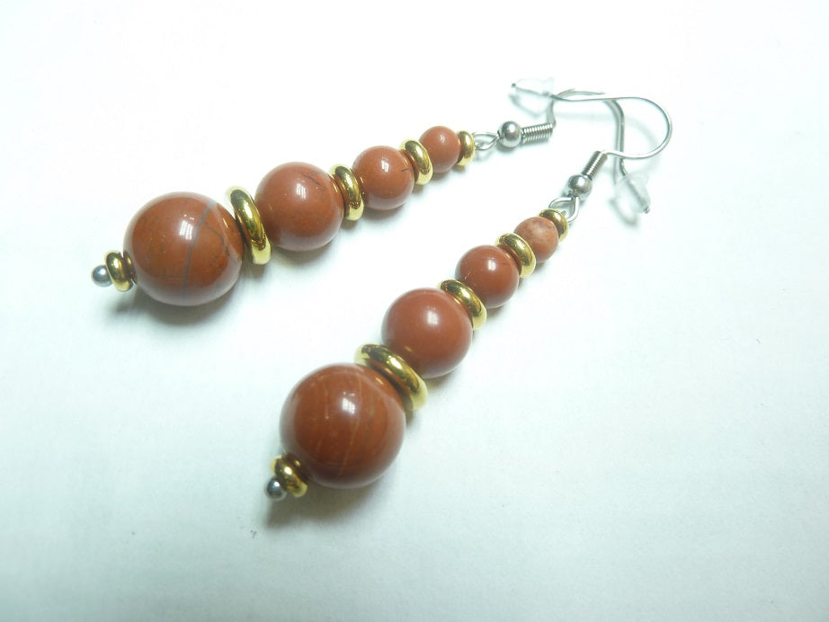 Boucles d'oreilles Jaspe rouge MaPierreDeProtection®