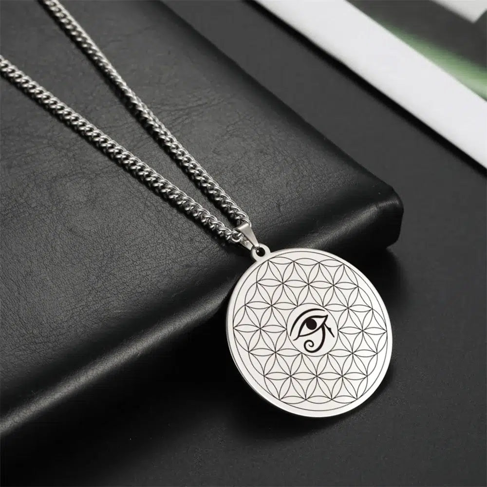Pendentif Fleur de vie-Oeil d’Horus mapierredeprotection
