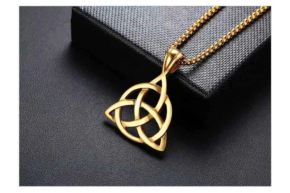 Collier pendentif Triquetra acier inoxydable mapierredeprotection