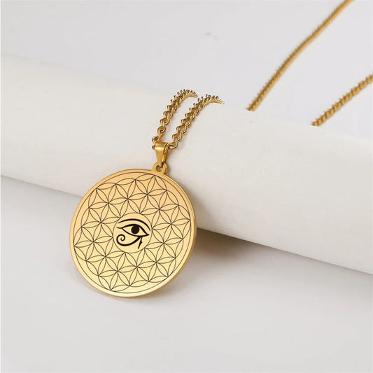 Pendentif Fleur de vie-Oeil d’Horus mapierredeprotection