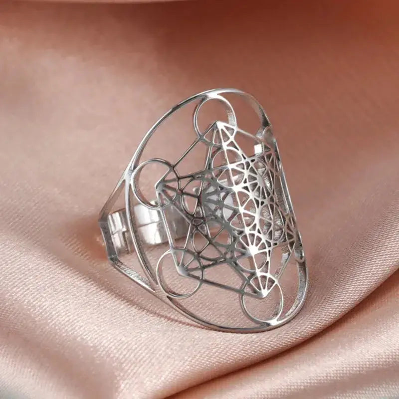 Bague réglable cube de Métatron&nbsp;