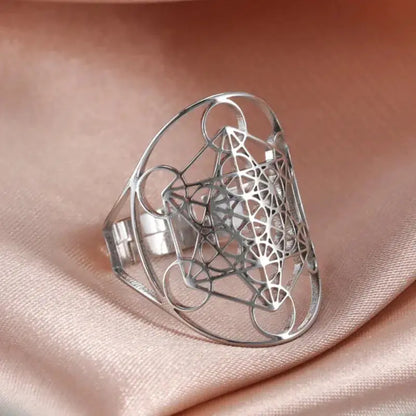Bague réglable cube de Métatron&nbsp;