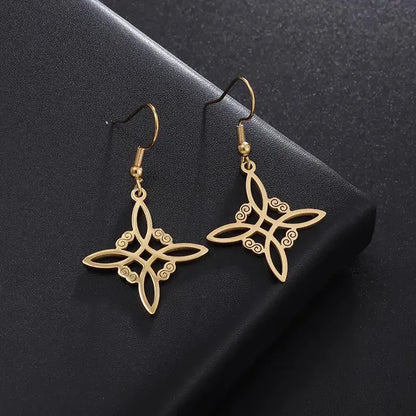 Boucles d’oreilles noeud de sorcière (Wiccan) mapierredeprotection