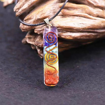 Pendentif Orgonite "Equilibre des 7 Chakras" MaPierreDeProtection®