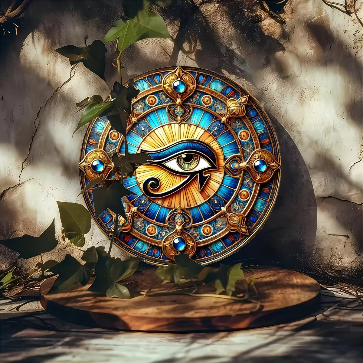 Oeil d'Horus plaque en métal ref 02