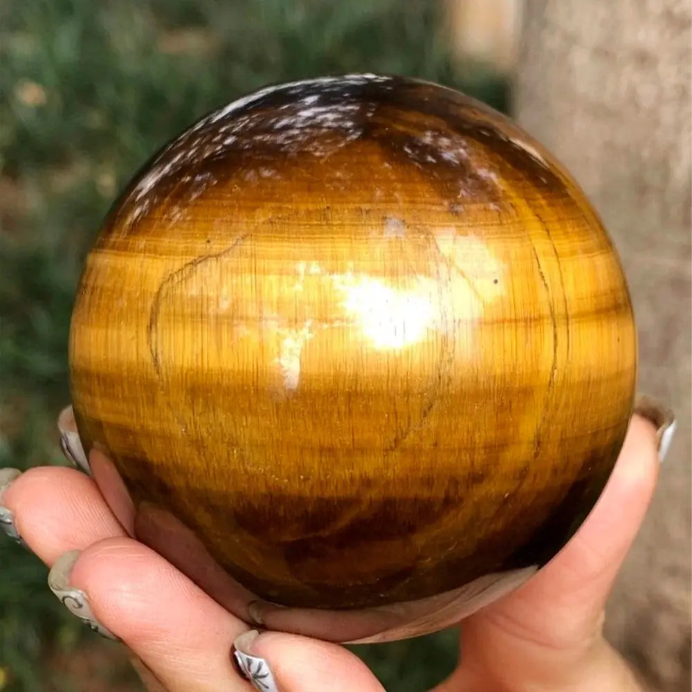 Sphère en Œil de Tigre – Protection, Confiance & Stabilité MaPierreDeProtection®