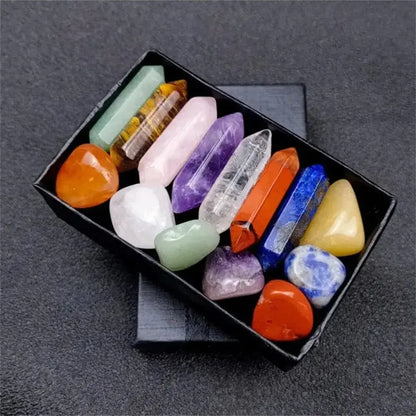 Coffret Reiki - Lot de 7 Pierres Naturelles & 7 Doubles Pointes MaPierreDeProtection®
