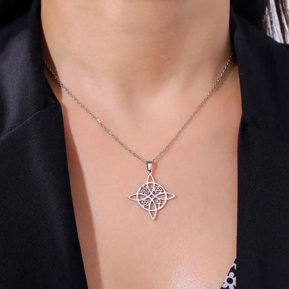 Pendentif croix de ankh-Noeud de sorcière-Triskel-Valknut
