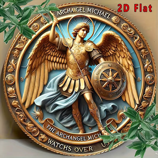 Archange Michael plaque en métal ref 01