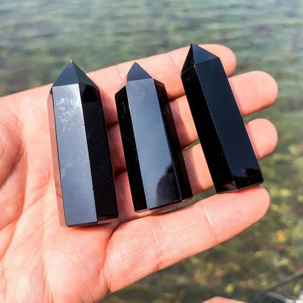 Pointe Protectrice en Obsidienne Noire MaPierreDeProtection®