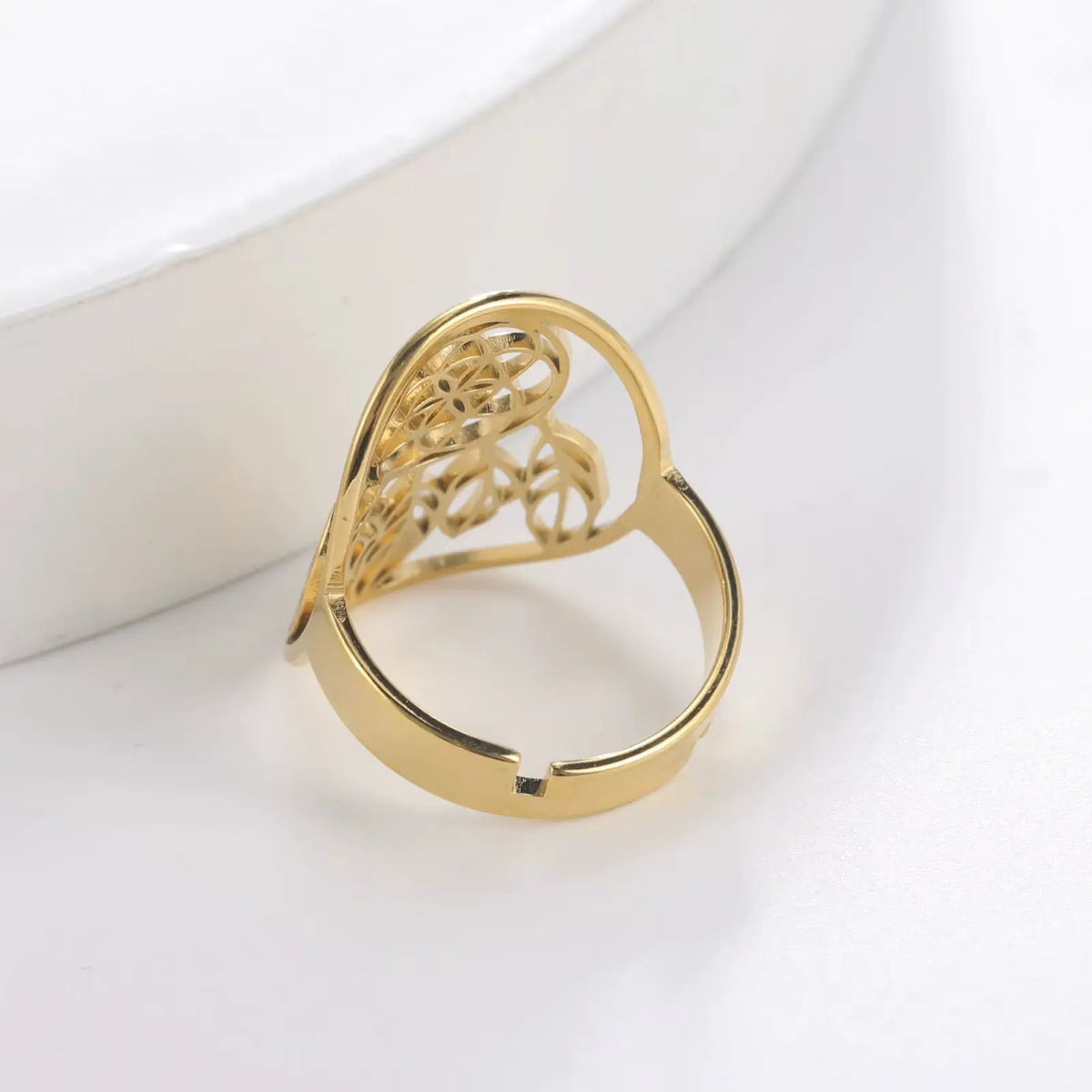 Bague attrape rêve-fleur de vie réglable