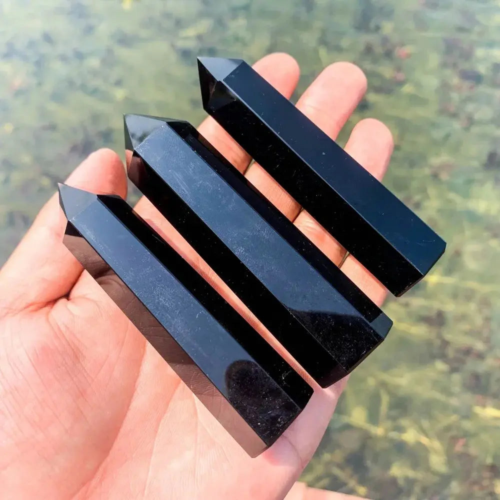 Pointe Protectrice en Obsidienne Noire MaPierreDeProtection®