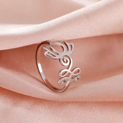 Bague Lotus Unalome mapierredeprotection