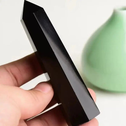 Pointe Protectrice en Obsidienne Noire MaPierreDeProtection®