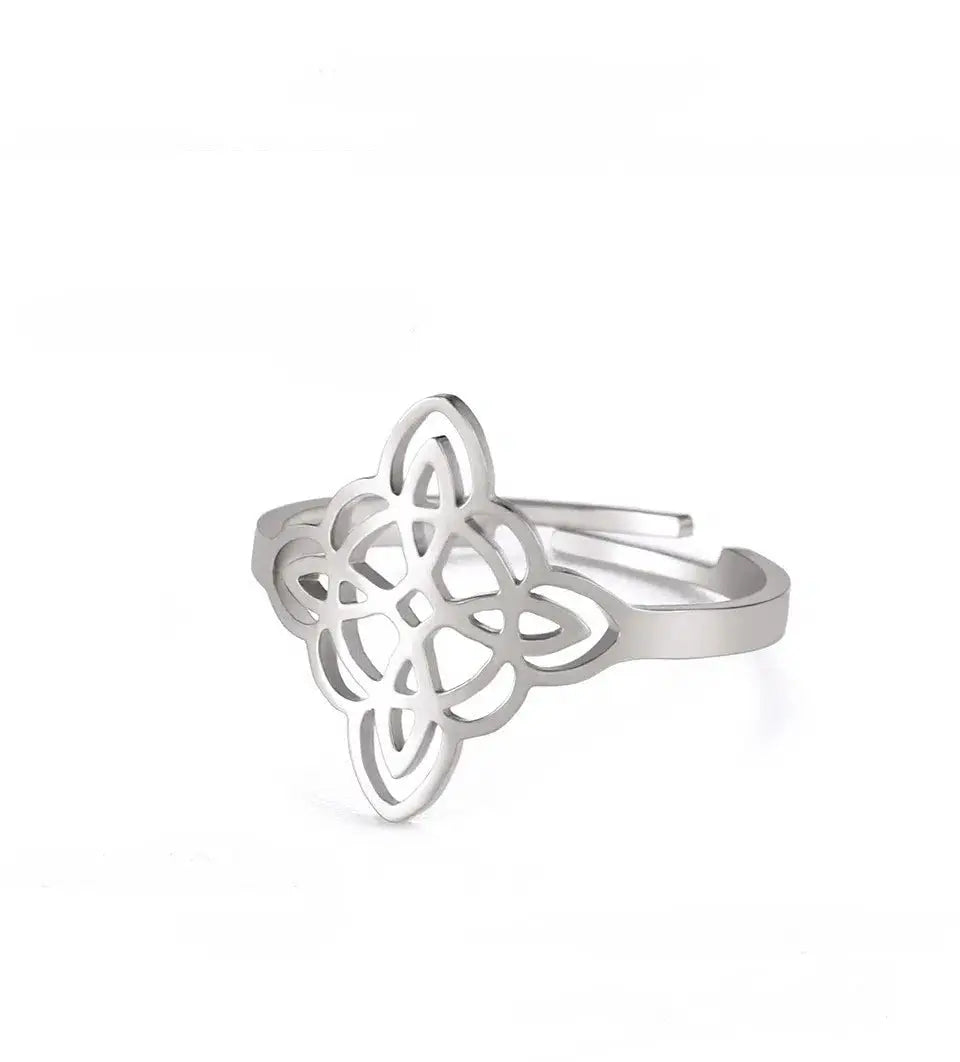 Bague ajustable noeud de sorcière (Wiccan) ref 02 mapierredeprotection